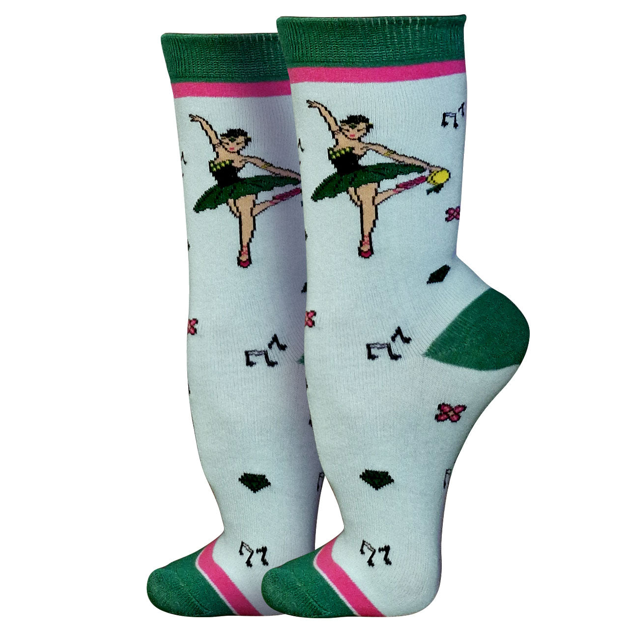 Meia Cano Alto Esmeralda - Grandes Ballets