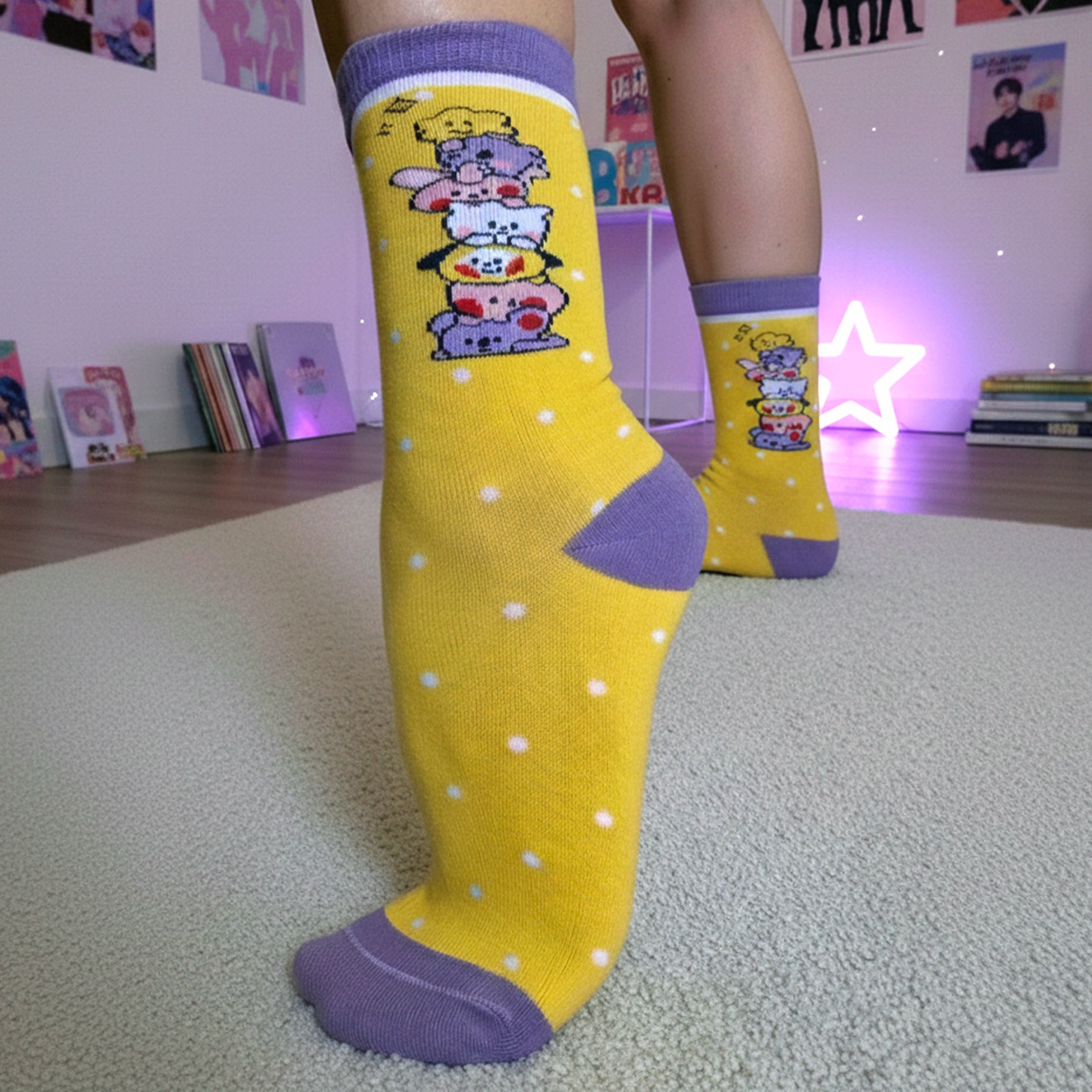 Meia Cano Alto BTS - K-pop