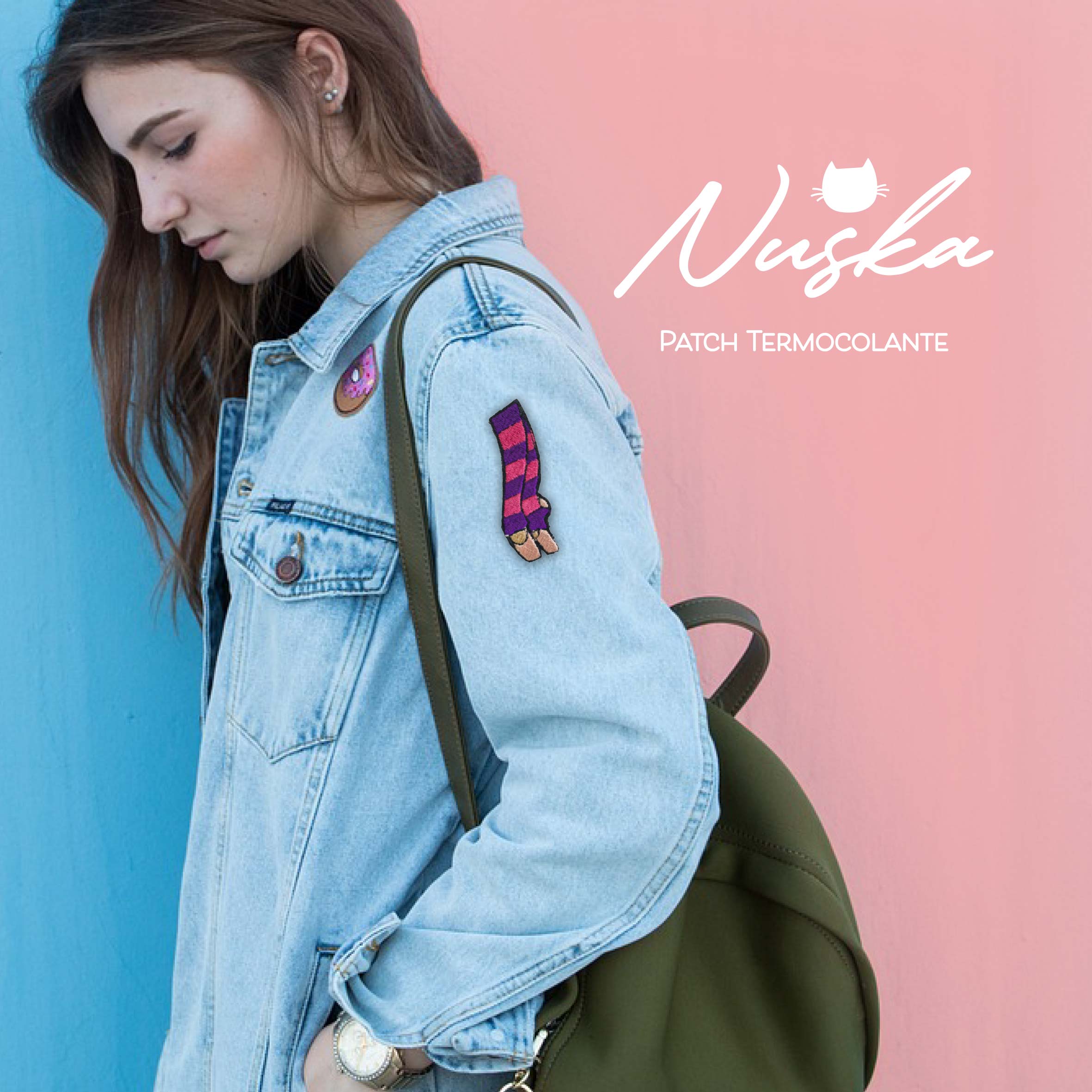 Patch Termocolante Bordado - Ballet Ponta com Polaina Azul e Lilás