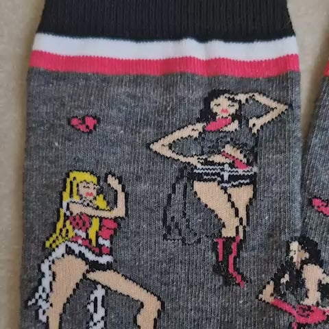 Meia Cano Alto Black Pink - K-pop