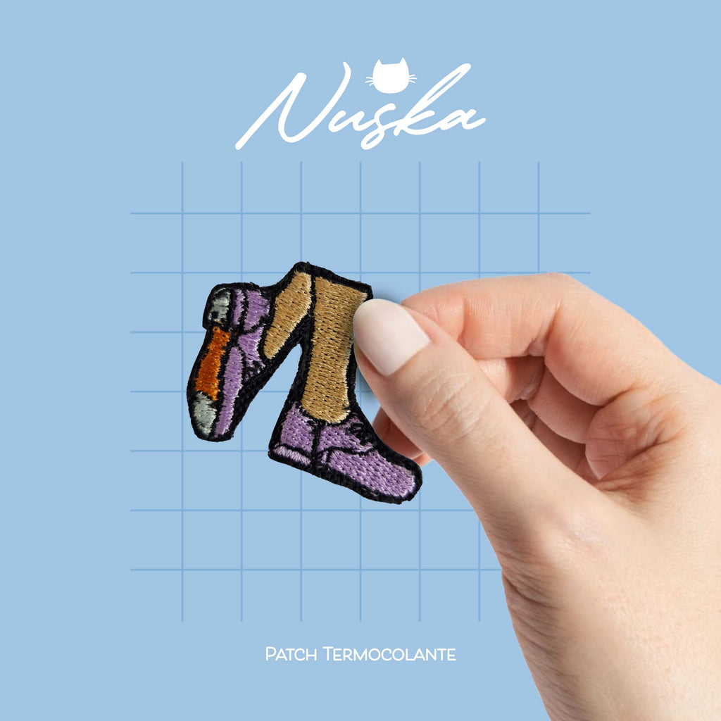 Patch Termocolante Bordado - Sapateado Lilás