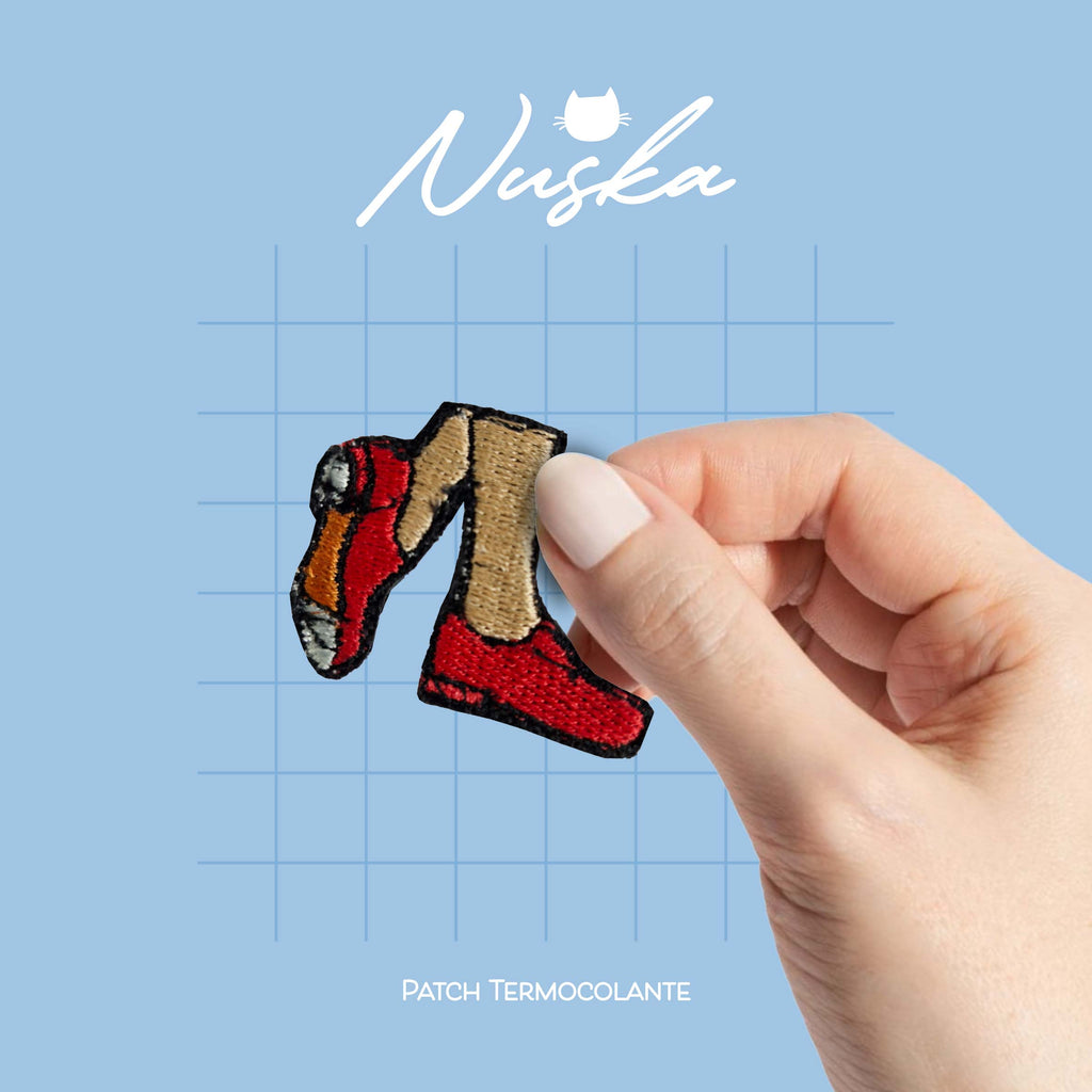 Patch Termocolante Bordado - Sapateado Vermelho