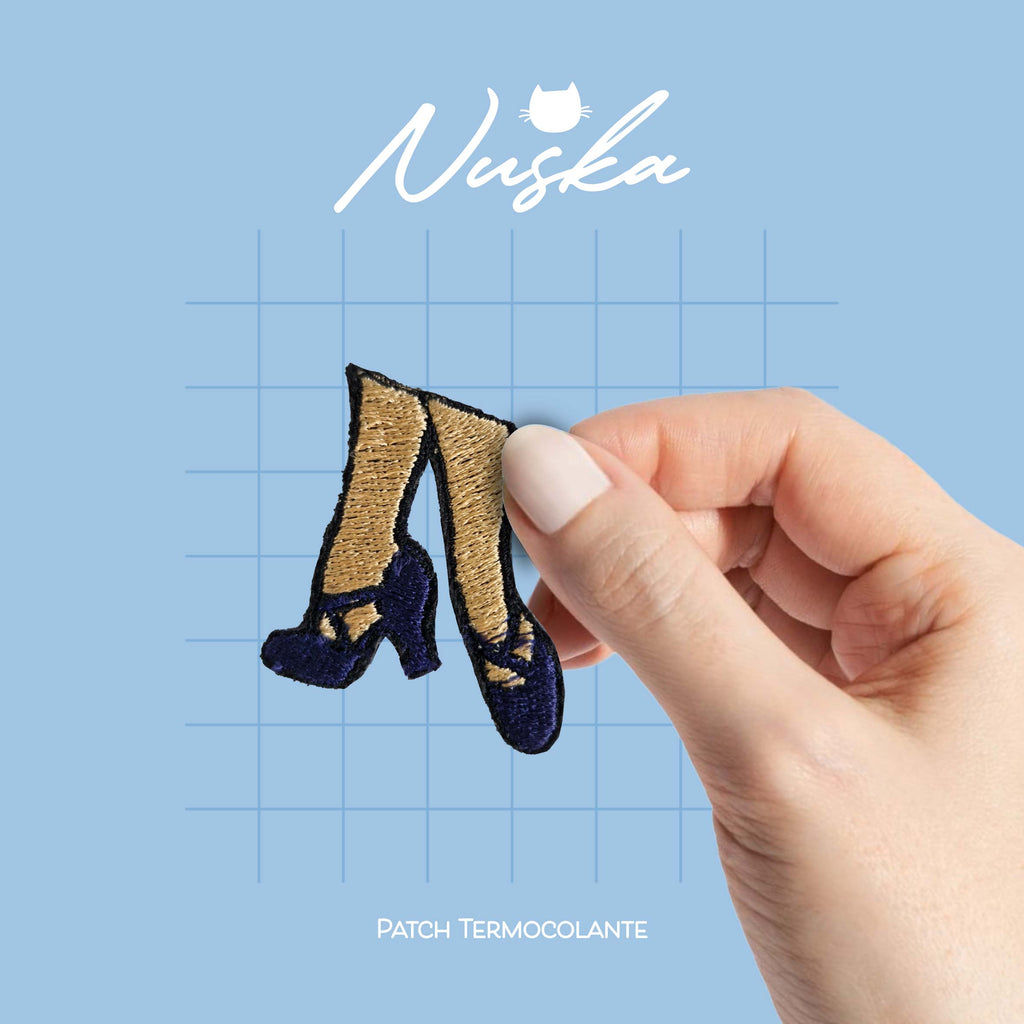 Patch Termocolante Bordado - Sapato Marinho