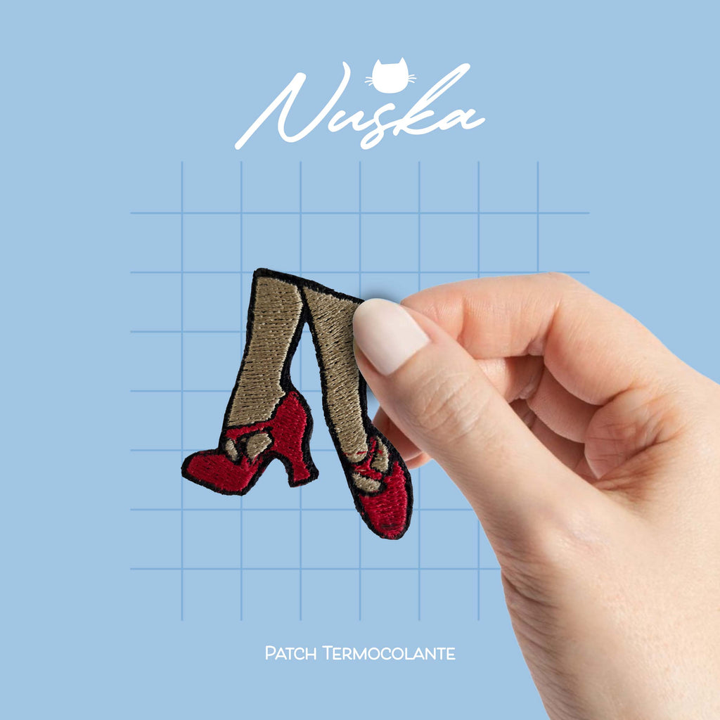 Patch Termocolante Bordado - Sapato Vermelho